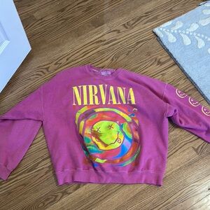 Nirvana Pink Graphic Sweater